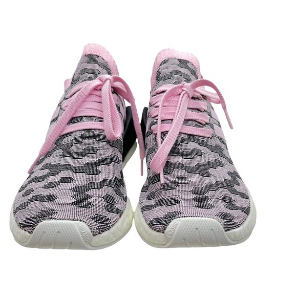Adidas Sneakers Primeknit Boost Women NMD R2 PK W Wonder Pink CAMO Glitch SZ 10 - Picture 11 of 16